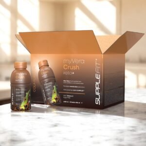 MYVERA CRUSH Keto + | Complément alimentaire avec caféine et édulcorants en bouteille unidose de 285 ml (12 bouteilles) - 3420 ml - INTB005-12